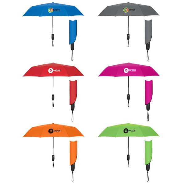 HH4127 42" Arc Telescopic Wave Umbrella With Cu...